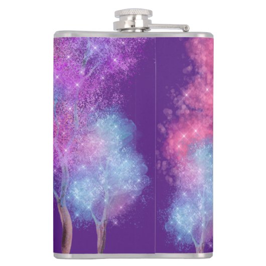 美しいパステルツリー フラスク (裏面)