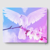 美しいパステルドーブ"泣かない"メモリアル ゲストブック (裏面)