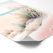 美しいパステルビーチ ポスター (角)