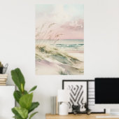 美しいパステルビーチ ポスター (ホームオフィス)