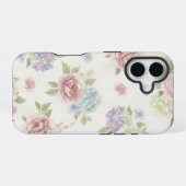 美しいパステルピオニー iPhone 16ケース (裏面横)