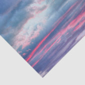 美しいパステルピンクの雲 白い青い空 薄葉紙 (詳細)