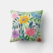 美しいパステルフラワーズフローラ装飾用クッション クッション (裏面)