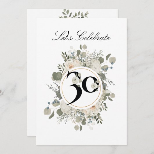 美しいパステルフローラ30周年記念 招待状 (正面/裏面)