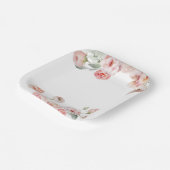 美しいパステルベビーシャワー ペーパープレート (傾斜あり)