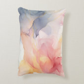 美しいパステルモザイクウォーターカラー装飾用クッション アクセントクッション (裏面(縦))