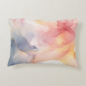 美しいパステルモザイクウォーターカラー装飾用クッション アクセントクッション (裏面)