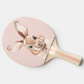 美しいパステルモダンピンクウォーターカラーバニーラブリー 卓球ラケット (横)