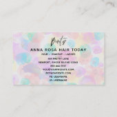 *~*美しいパステルレインボーウォーターカラーグリッター 名刺 (裏面)