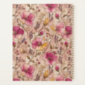 美しいパステル刺繍の花柄 プランナー手帳 (裏面)