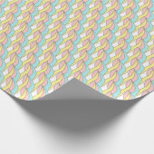 美しいパステル色のパターン ラッピングペーパー (角)