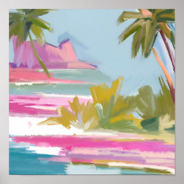 美しいパステル隠しラグーン ポスター