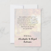 美しいパス秋の木カラフル々秋の結婚式 サンキューカード (裏面)