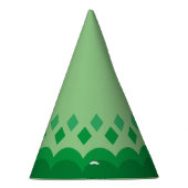 美しいパターングリーン誕生日パーティーハット パーティーハット (右)