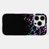 美しいパターンデザインオンブラック Case-Mate iPhoneケース (裏面 (横))