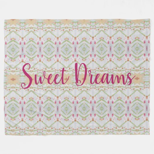 美しいパターン（の模様が）あるデザイン フリースブランケット (正面(横))