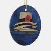 美しいパナマ帽の壁掛けのオーナメント セラミックオーナメント (右)