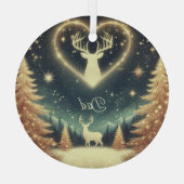 美しいパパクリスマスオーナメント、パーソナライズされた名前 ガラスオーナメント (裏面)