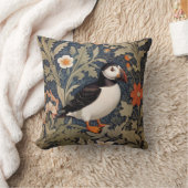 美しいパフィンウィリアムインスパイアモリス クッション (ブランケット)