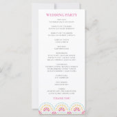 美しいパペルピカドメキシコ結婚式 プログラム (裏面)