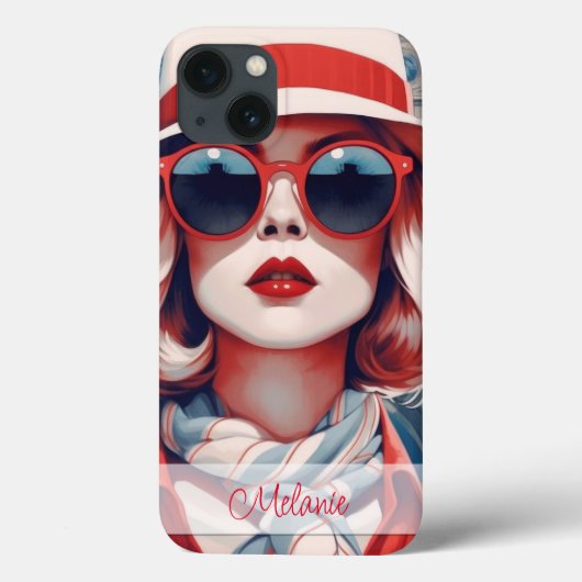 美しいパリの女性がパーソナライズ Case-Mate iPhoneケース (裏面)