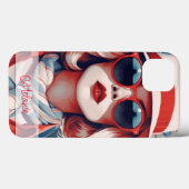 美しいパリの女性がパーソナライズ Case-Mate iPhoneケース (裏面 (横))