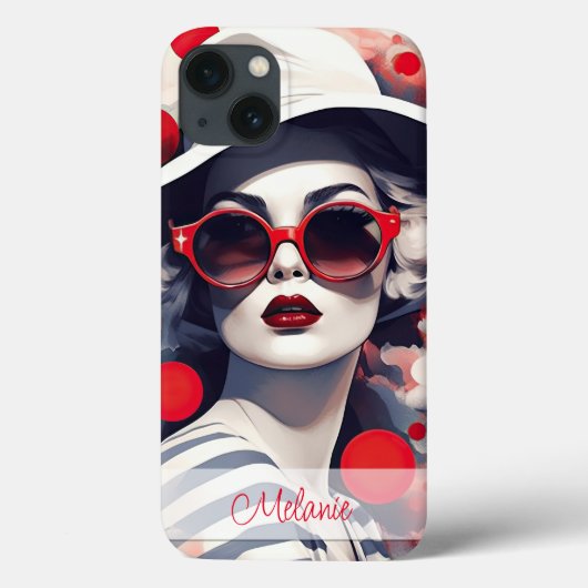 美しいパリの女性がパーソナライズ Case-Mate iPhoneケース (裏面)