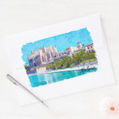 美しいパルマデマヨルカスペインバレアレス諸島 長方形シール (封筒)