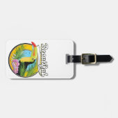 美しいパルマ、トゥーカンロゴ ラゲッジタグ (正面横)