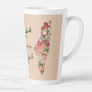 美しいパレスチナ |花のあるパレスチナの地図 カフェラテマグ