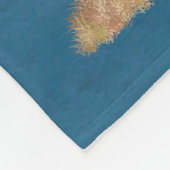 美しいパロミノクォーターホーススタリオン フリースブランケット (角)