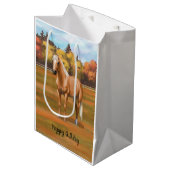 美しいパロミノクォーターホーススタリオン ミディアムペーパーバッグ (正面アングル)