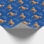 美しいパロミノクォーターホーススタリオン ラッピングペーパー (角)