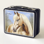 美しいパロミノホース メタルランチボックス (裏面)