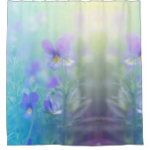 美しいパンシーガーデンフラワーズフローラ シャワーカーテン (正面)