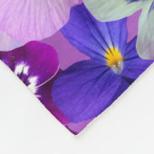 美しいパンジーの春の花のフリースブランケット フリースブランケット (角)