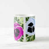 美しいパンジーの花 コーヒーマグカップ (中央)