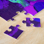 美しいパンジーパズル紫色の紫色の花 ジグソーパズル (側面)