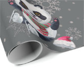 美しいパンダクリスマスラッピング紙 ラッピングペーパー (ロールコーナー)