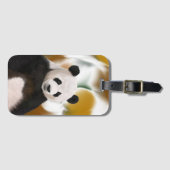 美しいパンダベア抽象芸術背景 ラゲッジタグ (正面横)