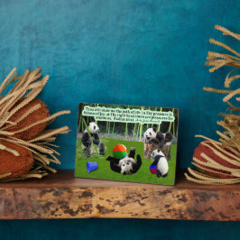 美しいパンダ聖なる書物、 経典プラーク詩篇16:11 フォトプラーク