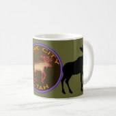 美しいパークシティのアメリカヘラジカの円形浮彫りのギア コーヒーマグカップ (正面右)