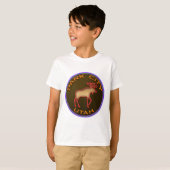 美しいパークシティのアメリカヘラジカの円形浮彫りのギア Tシャツ (正面フル)