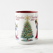 美しいパーソナライズされたくるみ割り マグカップ (中央)