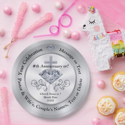 美しいパーソナライズされたキリスト教のパーティー用品 ペーパープレート (パーティー)