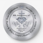 美しいパーソナライズされたキリスト教のパーティー用品 ペーパープレート (正面)