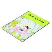 美しいパーソナライズされたゲストサインブック ノートブック (左側)