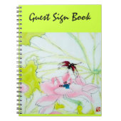美しいパーソナライズされたゲストサインブック ノートブック (正面)