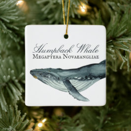 美しいパーソナライズされたザトウクジラのクリスマス セラミックオーナメント
