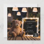 美しいパーソナライズされたデジタル妊娠の発表 招待状 (正面)